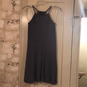 Grey fit and flare racerback soft tank dress